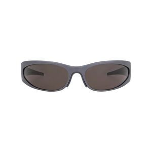 Balenciaga Shield-Frame Alluminium Sunglasses Grey Mens